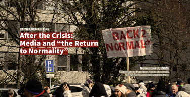 Après la crise, les médias et le « retour à la normalité » - After the Crisis: Media and "the Return to Normality" Après la crise, les médias et le « retour à la normalité » - After the Crisis: Media and "the Return to Normality"